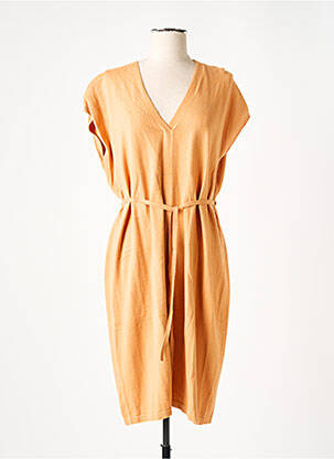 Robe pull col v manches courtes orange RODIER femme