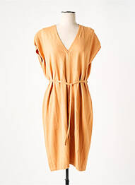 Robe pull col v manches courtes orange RODIER femme