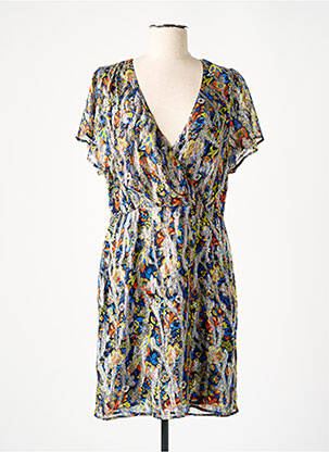 Robe courte manches courtes manches courtes bleu ONE STEP femme