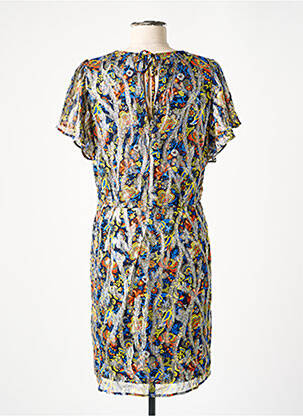 Robe courte coupe fluide manches courtes bleu ONE STEP femme