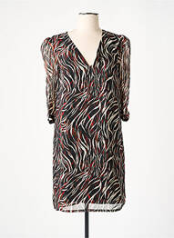 Robe courte manches 3/4 manches 3/4 noir IKKS femme