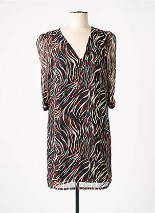 Robe courte manches 3/4 manches 3/4 noir IKKS femme