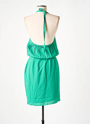 Robe mi-longue coupe fluide fines bretelles vert IKKS femme