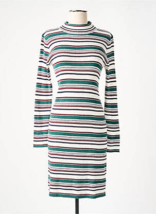 Robe pull col col montant manches longues blanc RODIER femme