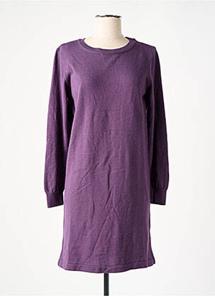 Robe pull col rond manches longues violet DEFACTO femme