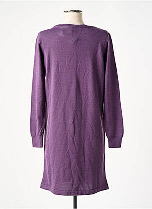 Robe pull coupe droite manches longues violet DEFACTO femme