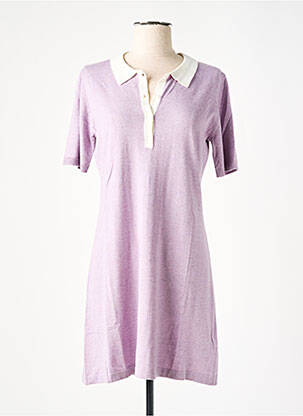 Robe pull coupe droite manches courtes violet RODIER femme