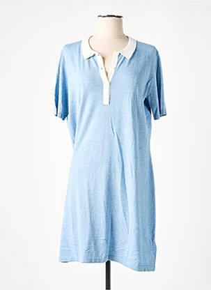 Robe pull coupe droite manches courtes bleu RODIER femme