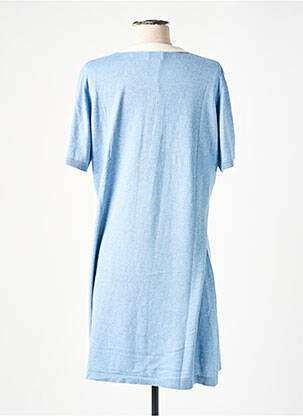Robe pull coupe droite manches courtes bleu RODIER femme