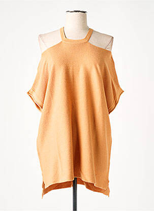 Pull coupe droite manches courtes orange RODIER femme