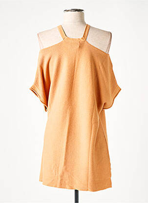 Pull coupe droite manches courtes orange RODIER femme