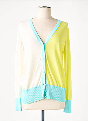 Gilet manches longues resserrée sur le bas vert WEILL femme