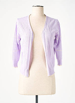 Gilet manches longues manches 3/4 violet RODIER femme