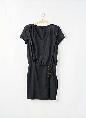Robe mi-longue manches courtes manches courtes noir IKKS femme