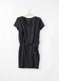 Robe mi-longue manches courtes manches courtes noir IKKS femme