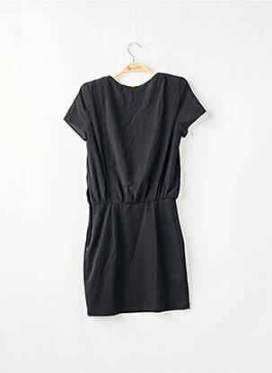 Robe mi-longue manches courtes manches courtes noir IKKS femme