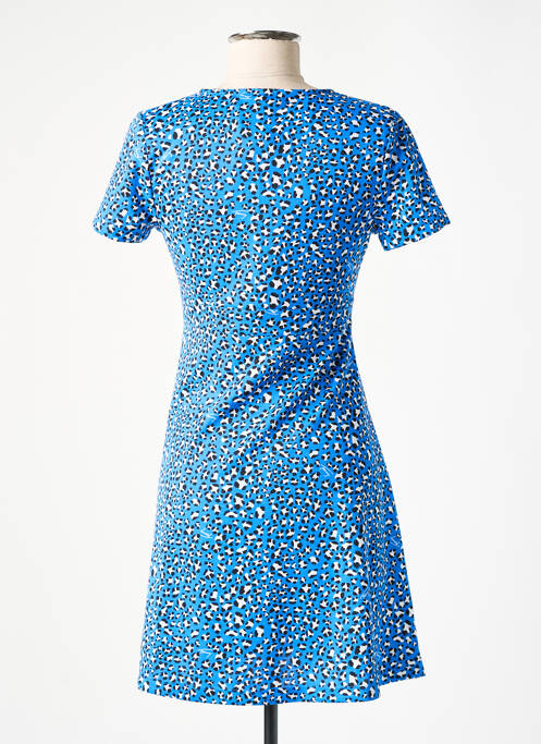 Robe courte coupe évasée manches courtes bleu TOMMY HILFIGER femme