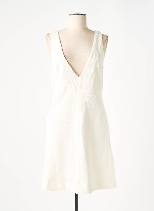 Robe mi-longue blanc CAROLL pour femme