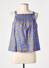 Top col carré sans manche bleu COMPTOIR DES COTONNIERS femme