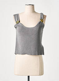 Pull coupe cintrée sans manche gris RODIER femme