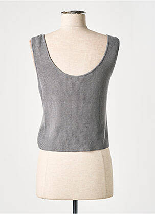 Pull coupe cintrée sans manche gris RODIER femme