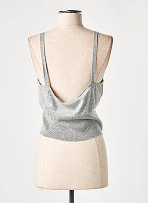 Pull coupe cintrée sans manche gris RODIER femme