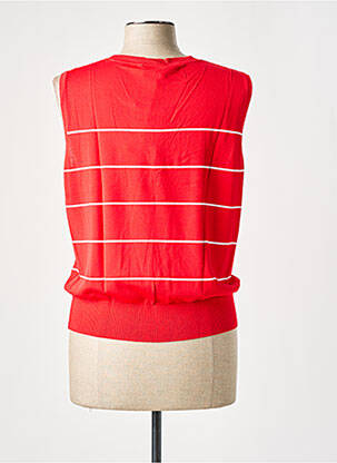 Pull stretch sans manche rouge RODIER femme