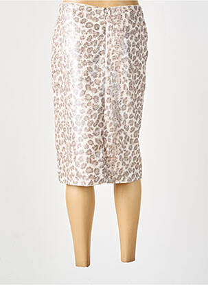 Jupe mi-longue taille normale beige WEILL femme