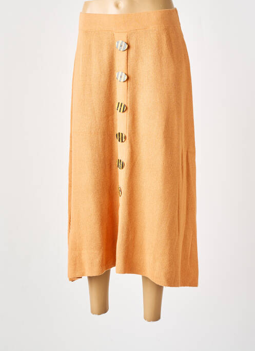 Jupe longue coupe fluide orange RODIER femme