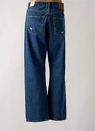 Jeans coupe large effet usé délavé taille haute bleu LEVIS femme
