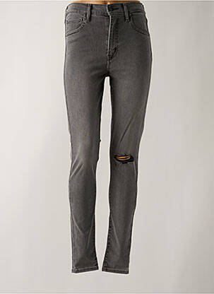 Jeans skinny effet usé délavé taille haute gris LEVI'S femme
