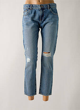Jeans coupe droite effet usé délavé taille basse bleu EMPORIO ARMANI femme