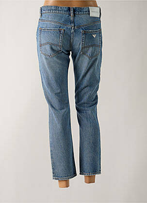 Jeans coupe droite effet usé délavé taille basse bleu EMPORIO ARMANI femme