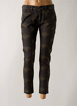 Pantalon 7/8 stretch taille normale noir REIKO femme