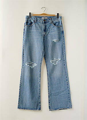 Jeans coupe large effet usé délavé taille haute bleu LEVI'S femme
