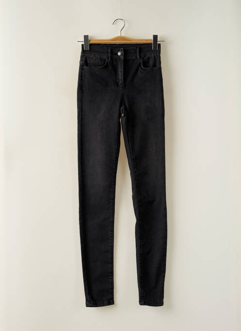 Jeans coupe slim stretch taille haute noir CAROLL femme