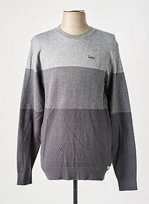 Pull tissage chiné manches longues gris LOIS homme