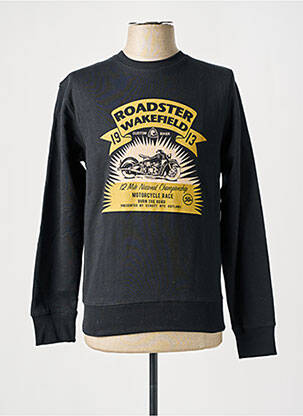 Sweat-shirt manches longues manches longues noir SCHOTT homme