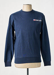 Sweat-shirt manches longues manches longues bleu SCHOTT homme