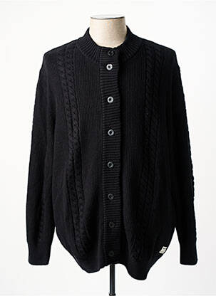 Gilet manches longues fermeture boutonnée sur le devant noir JACK & JONES homme