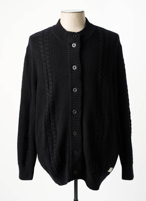Gilet manches longues fermeture boutonnée sur le devant noir JACK & JONES homme