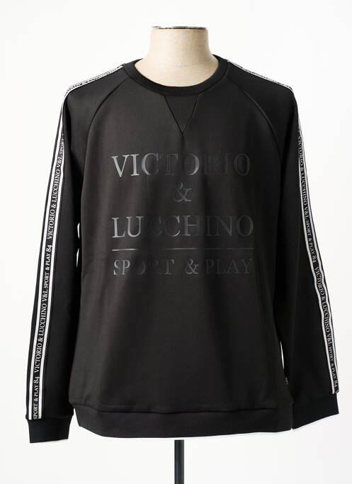 Sweat-shirt noir VICTORIO & LUCCHINO pour homme