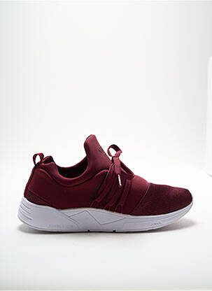 Baskets tissage satiné bout rond rouge ARKK homme