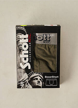 Boxer vert SCHOTT pour homme