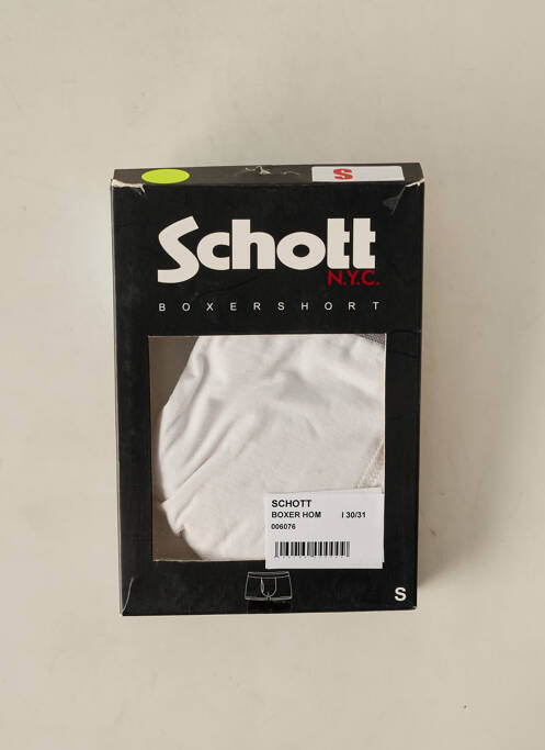 Boxer blanc SCHOTT pour homme