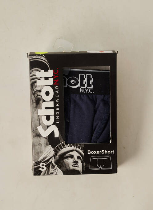 Boxer bleu SCHOTT pour homme