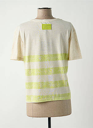 T-shirt coupe droite manches courtes beige FRACOMINA femme