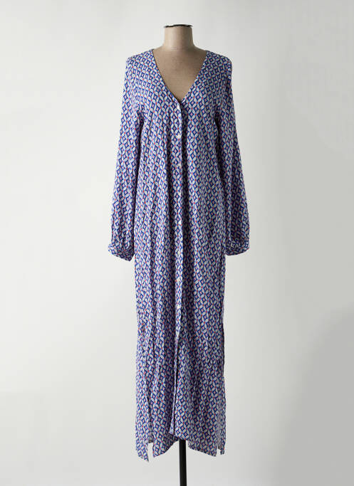 Robe longue bleu JANIS & JOHN pour femme