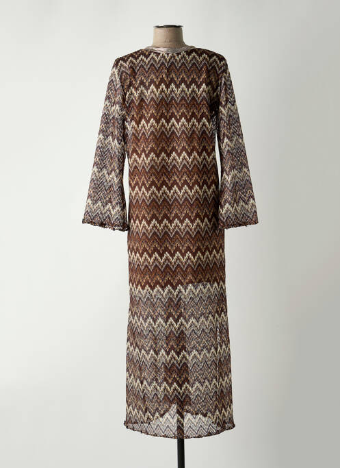 Robe longue marron VIE TA VIE pour femme