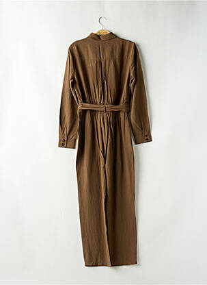 Combi-pantalon fermeture boutonnée sur le devant manches longues marron MAJOLICA femme